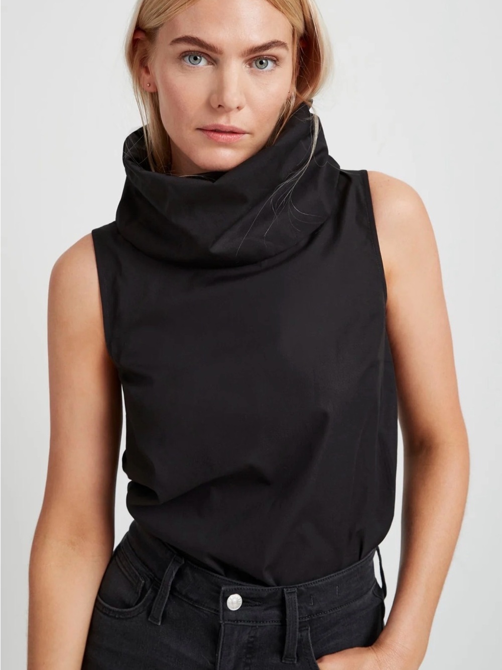 MARCELLA Marcy Black top with High Neck
